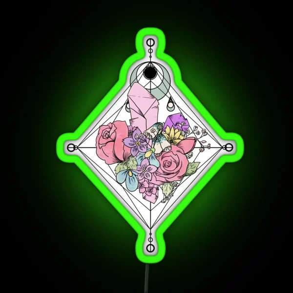 Rose Moon RGB Neon Sign