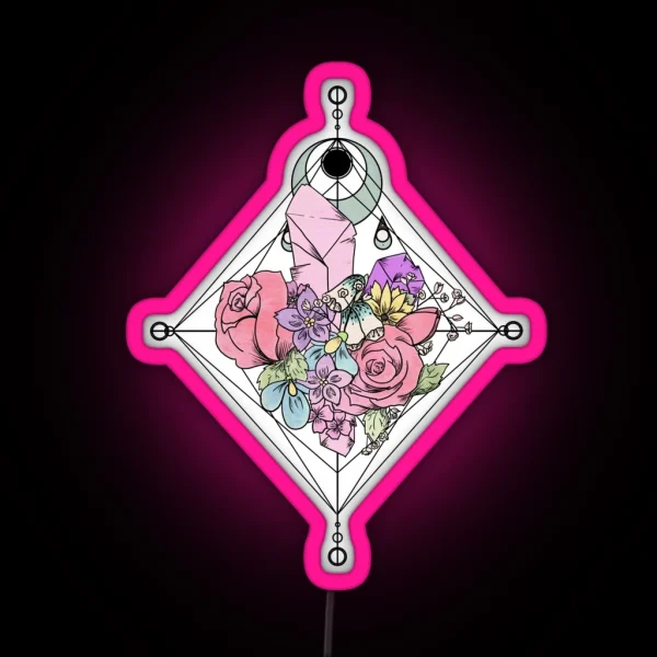Rose Moon RGB Neon Sign