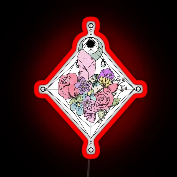 Rose Moon RGB Neon Sign
