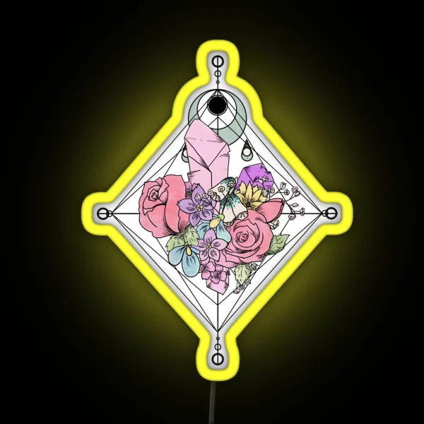 Rose Moon RGB Neon Sign