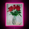 Neon pink roses RGB sign