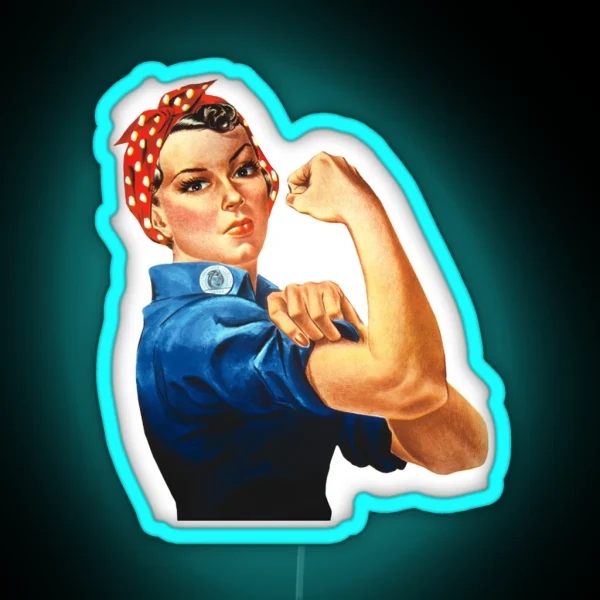 Rosie The Riveter RGB Neon Sign