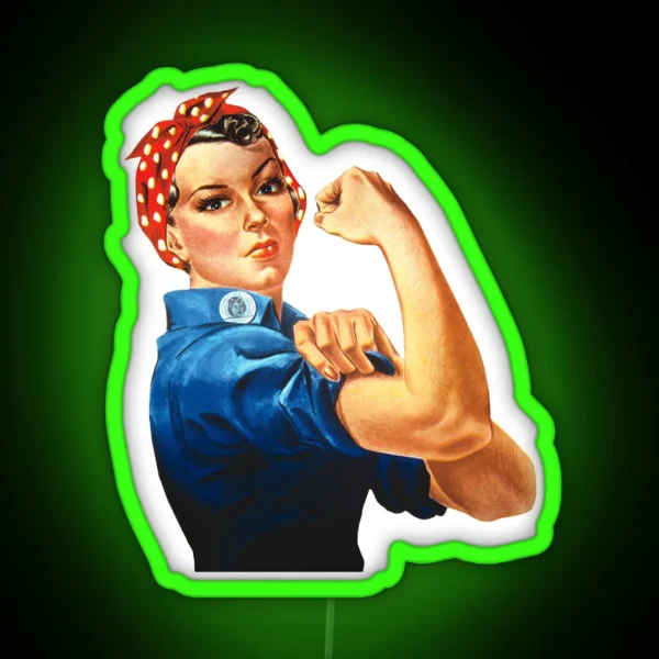 Rosie The Riveter RGB Neon Sign