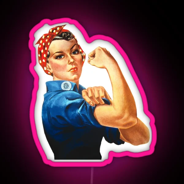 Rosie The Riveter RGB Neon Sign