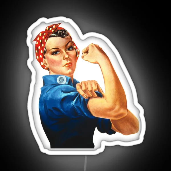 Rosie The Riveter RGB Neon Sign