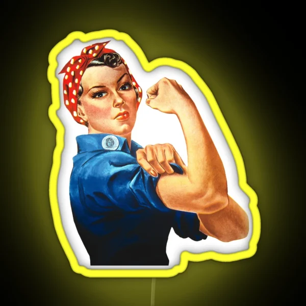 Rosie The Riveter RGB Neon Sign