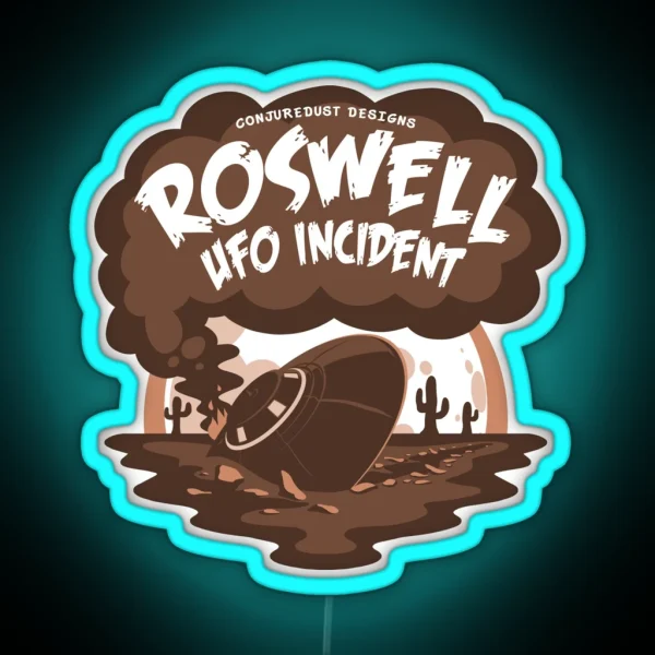 Roswell UFO Encounter RGB Neon Sign