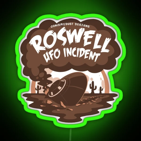 Roswell UFO Encounter RGB Neon Sign