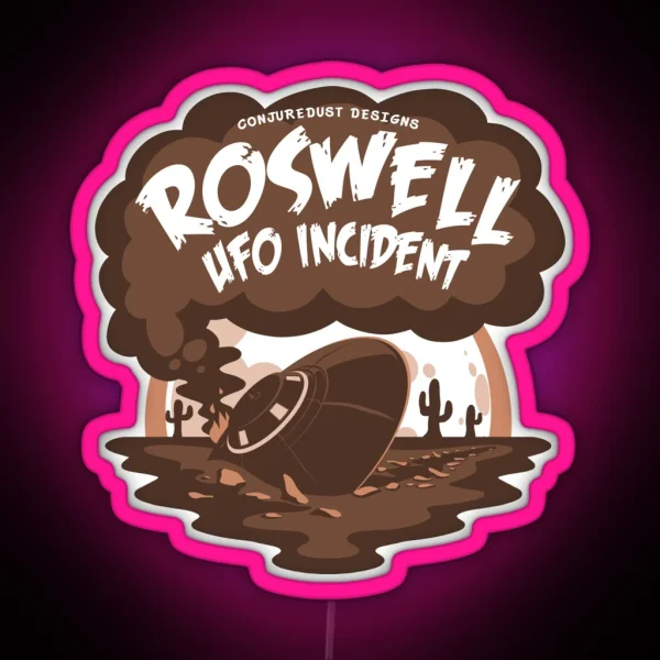 Roswell UFO Encounter RGB Neon Sign