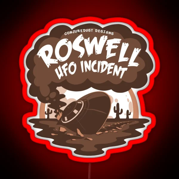 Roswell UFO Encounter RGB Neon Sign