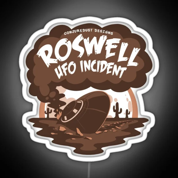 Roswell UFO Encounter RGB Neon Sign