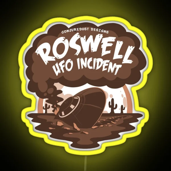 Roswell UFO Encounter RGB Neon Sign