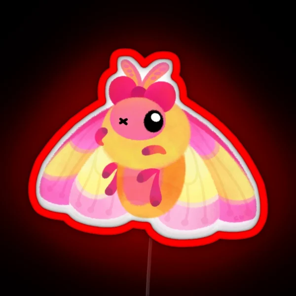 Rosy Maple Moth RGB Neon Sign