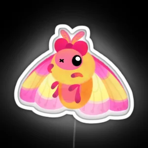 Rosy Maple Moth RGB Neon Sign