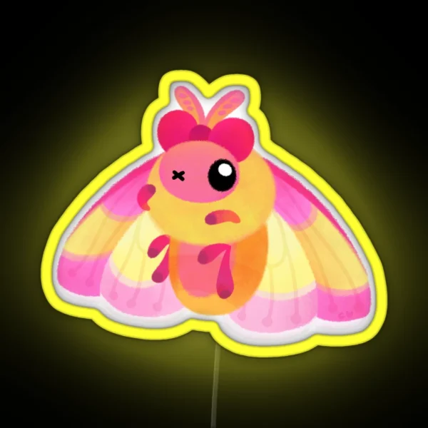 Rosy Maple Moth RGB Neon Sign