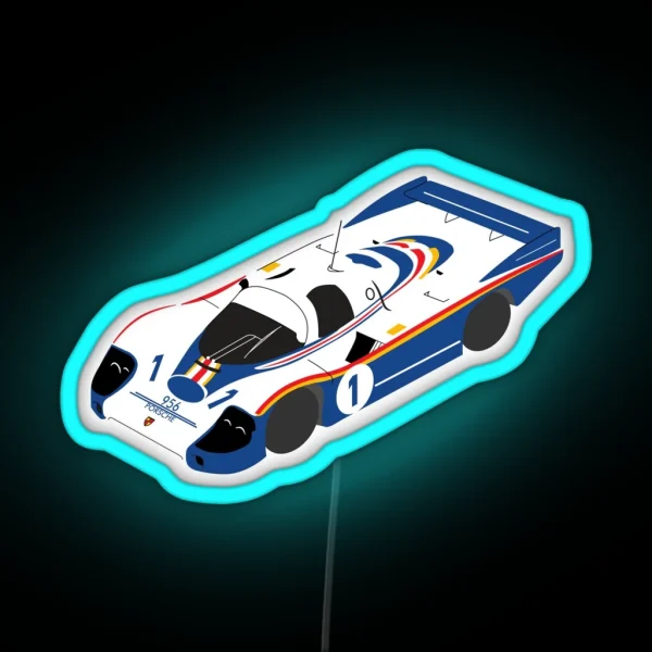 Rothman S Porsche 956 World Sportscar Artwork RGB Neon Sign