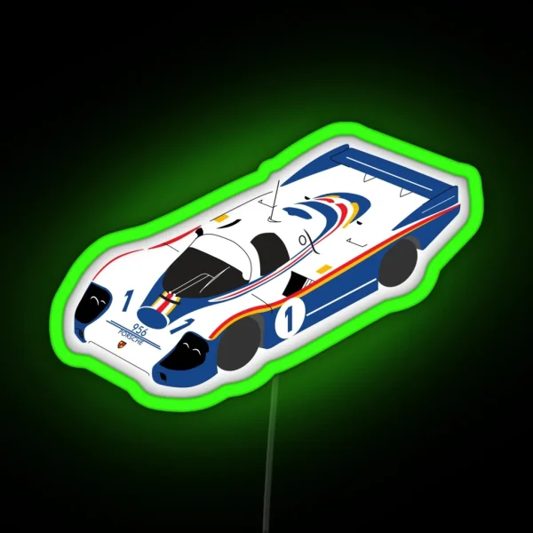 Rothman S Porsche 956 World Sportscar Artwork RGB Neon Sign
