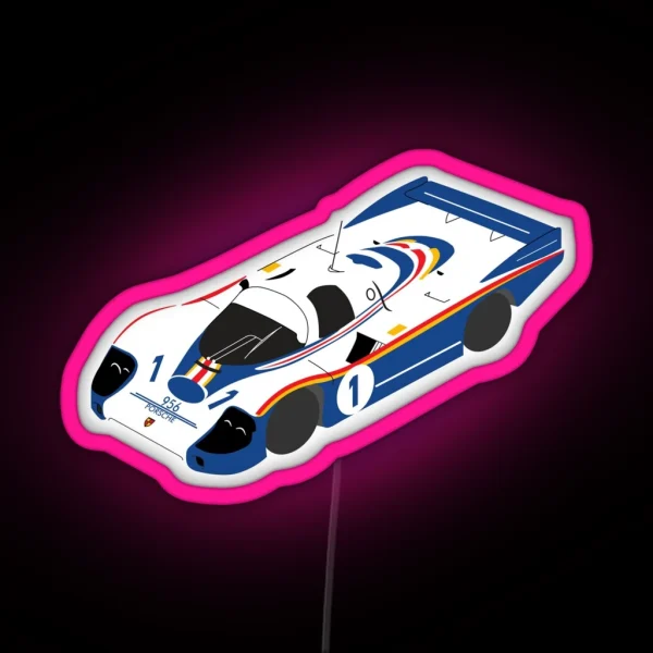 Rothman S Porsche 956 World Sportscar Artwork RGB Neon Sign