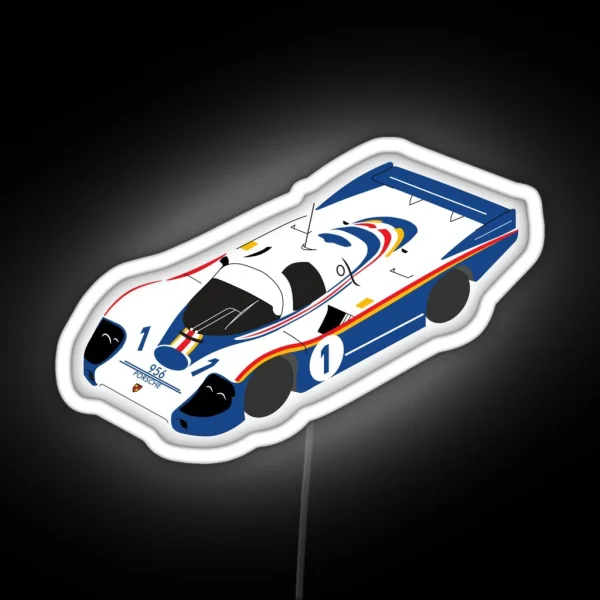 Rothman S Porsche 956 World Sportscar Artwork RGB Neon Sign