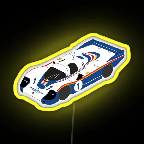 Rothman S Porsche 956 World Sportscar Artwork RGB Neon Sign