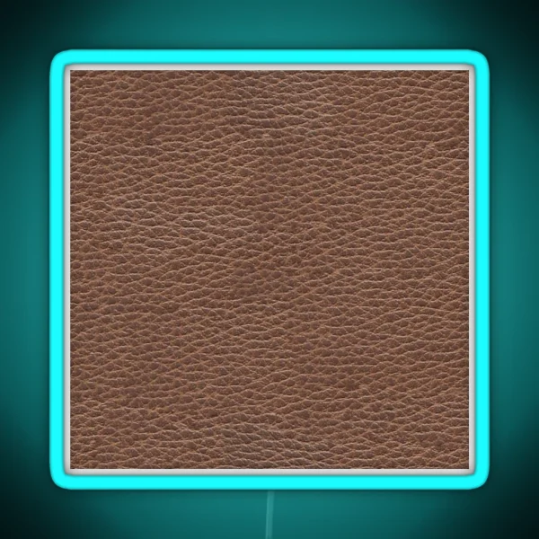 Rough Brown Animal Leather Textures RGB Neon Sign