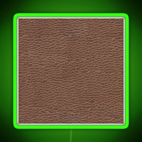 Rough Brown Animal Leather Textures RGB Neon Sign