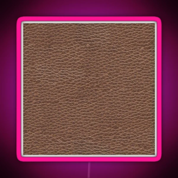 Rough Brown Animal Leather Textures RGB Neon Sign
