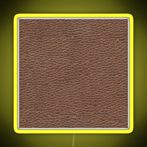Rough Brown Animal Leather Textures RGB Neon Sign