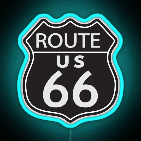 Route 66 Cool Motorcycle Or Funny Helmet Led And Bikers Gifts RGB Neon Sign