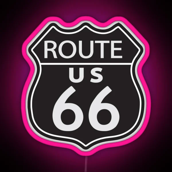 Route 66 Cool Motorcycle Or Funny Helmet Led And Bikers Gifts RGB Neon Sign