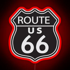 Route 66 Cool Motorcycle Or Funny Helmet Led And Bikers Gifts RGB Neon Sign