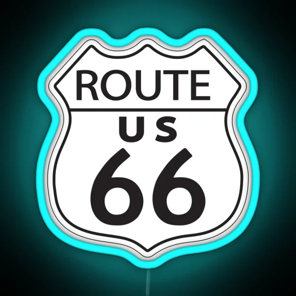 Route 66 Cool Motorcycle Or Funny Helmet Led And Bikers Gifts RGB Neon Sign