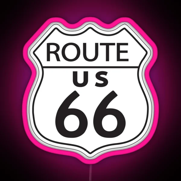 Route 66 Cool Motorcycle Or Funny Helmet Led And Bikers Gifts RGB Neon Sign