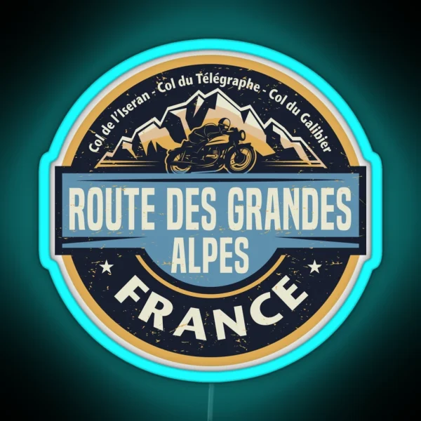 Route Des Grandes Alpes France RGB Neon Sign