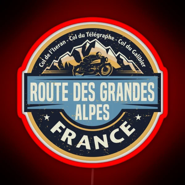 Route Des Grandes Alpes France RGB Neon Sign