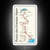 Route Des Grapes Alpes Map Neon Sign