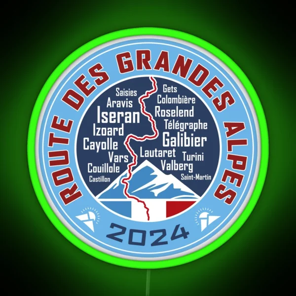 Route Des Grandes Alpes V3 2024 RGB Neon Sign