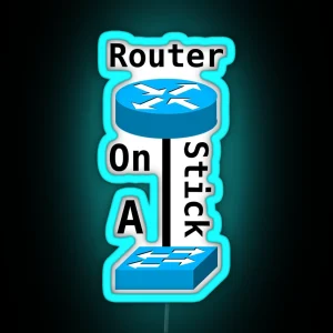 Router On A Stick RGB Neon Sign