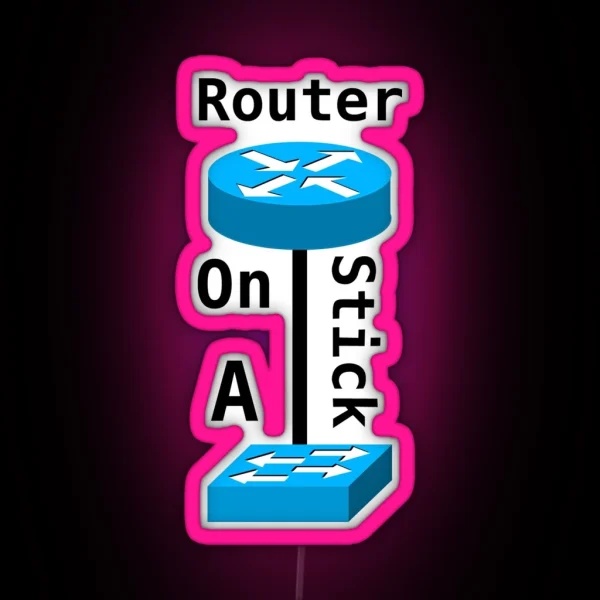 Router On A Stick RGB Neon Sign