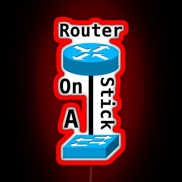 Router On A Stick RGB Neon Sign
