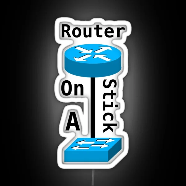 Router On A Stick RGB Neon Sign