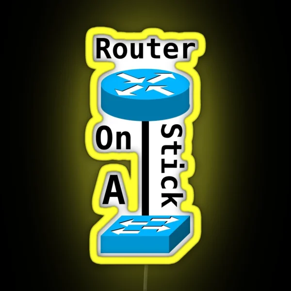 Router On A Stick RGB Neon Sign