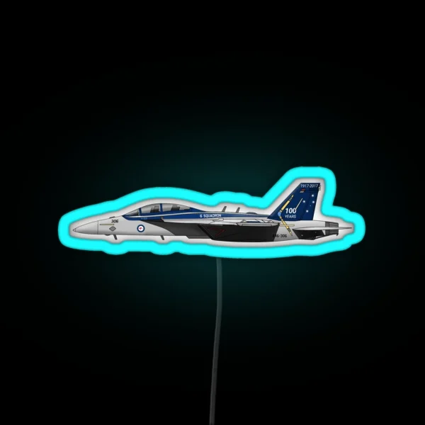 Royal Australian Air Force E A 18G Growler Digital RGB Neon Sign