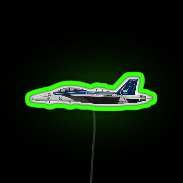 Royal Australian Air Force E A 18G Growler Digital RGB Neon Sign