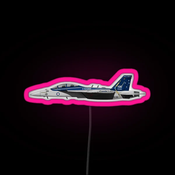 Royal Australian Air Force E A 18G Growler Digital RGB Neon Sign
