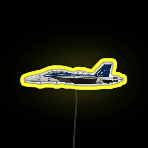 Royal Australian Air Force E A 18G Growler Digital RGB Neon Sign