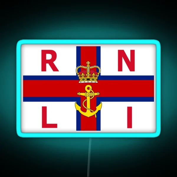 Royal National Lifeboat Institution Flag RGB Neon Sign
