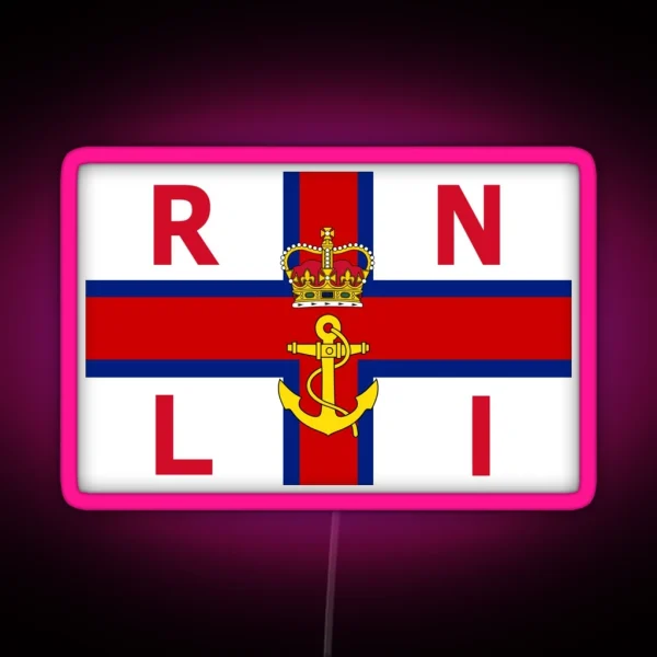 Royal National Lifeboat Institution Flag RGB Neon Sign