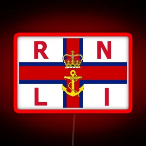 Royal National Lifeboat Institution Flag RGB Neon Sign