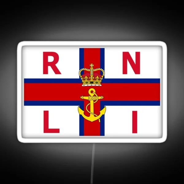Royal National Lifeboat Institution Flag RGB Neon Sign